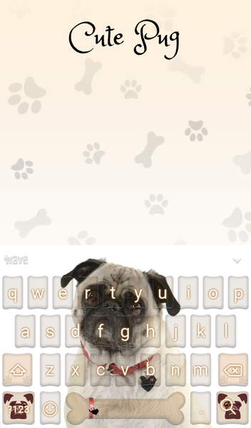 Cute Pug Keyboard Wallpaper HD - عکس برنامه موبایلی اندروید