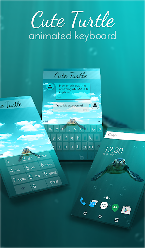 Cute Turtle Wallpaper Theme - Image screenshot of android app