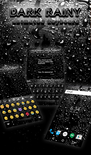 Dark Rainy Keyboard Wallpaper - Image screenshot of android app