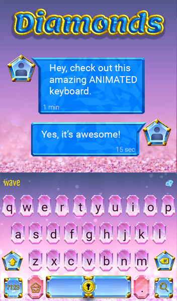 Diamonds Live Wallpaper Theme - عکس برنامه موبایلی اندروید