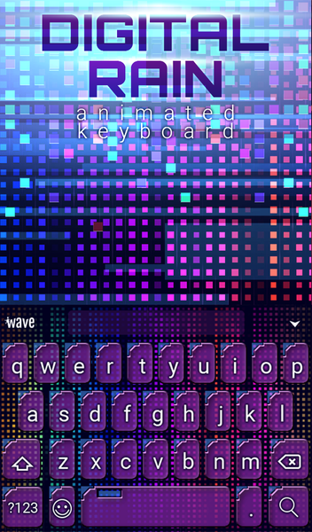 Digital Rain Animated Keyboard - عکس برنامه موبایلی اندروید
