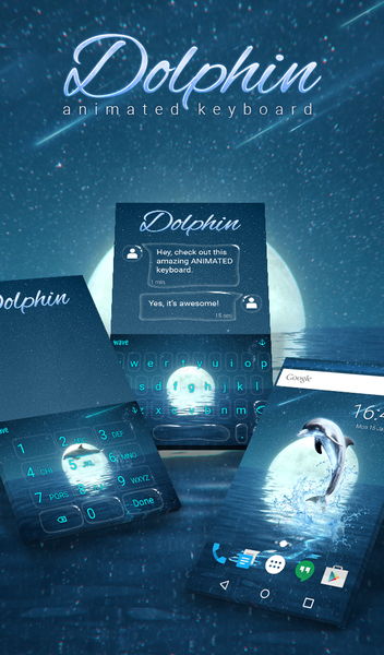 Dolphin Keyboard Wallpaper HD - Image screenshot of android app