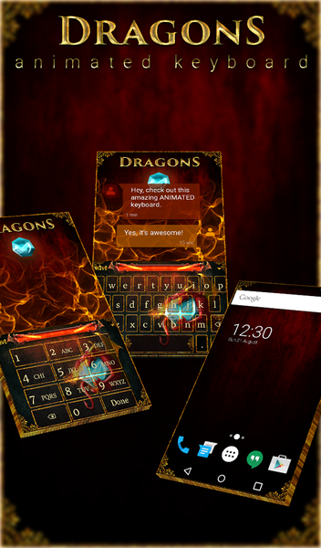 Dragons Keyboard + Wallpaper - عکس برنامه موبایلی اندروید