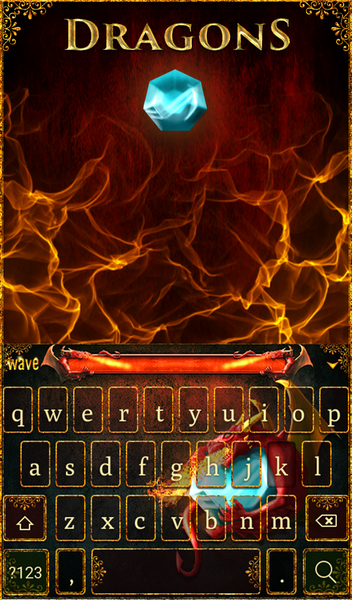 Dragons Keyboard + Wallpaper - Image screenshot of android app