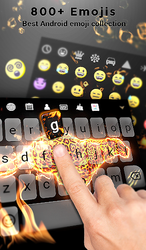 Cheetah Fire Keyboard Theme - عکس برنامه موبایلی اندروید