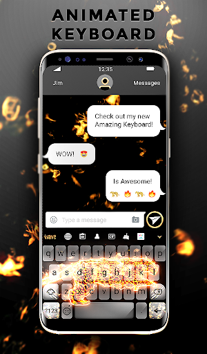 Cheetah Fire Keyboard Theme - Image screenshot of android app