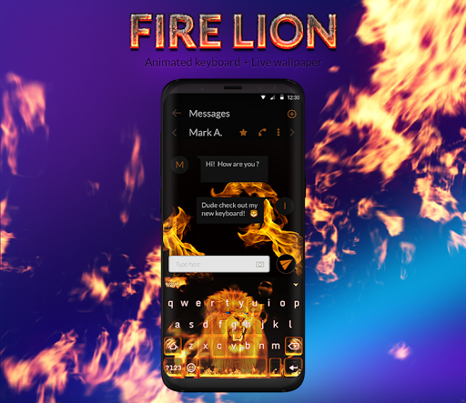 Fire Lion Keyboard + Wallpaper - عکس برنامه موبایلی اندروید