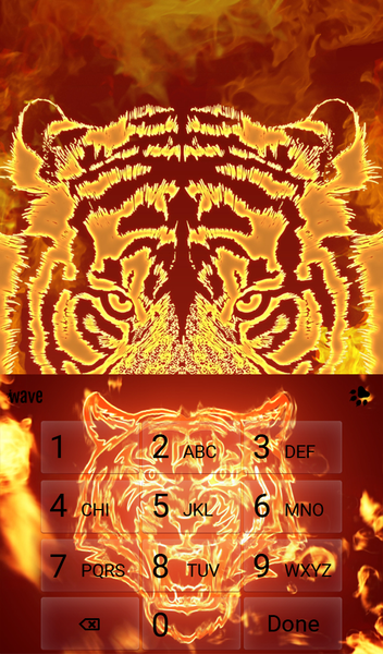 Fire Tiger Keyboard Wallpaper - عکس برنامه موبایلی اندروید