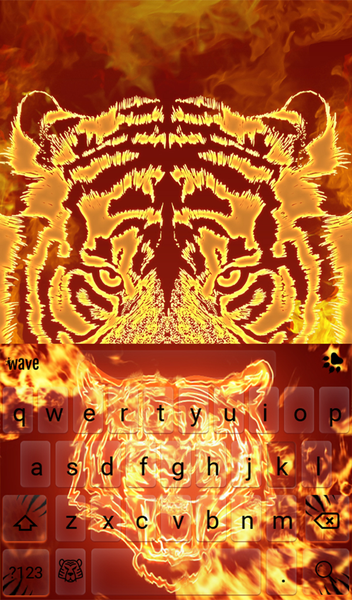 Fire Tiger Keyboard Wallpaper - Image screenshot of android app