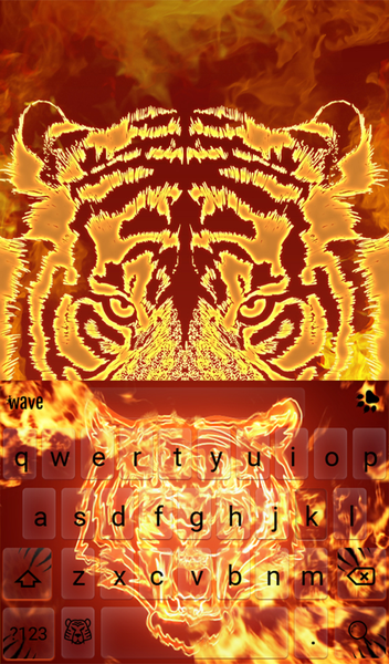 Fire Tiger Keyboard Wallpaper - عکس برنامه موبایلی اندروید