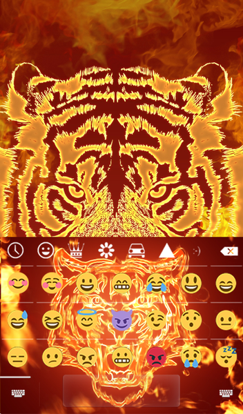 Fire Tiger Keyboard Wallpaper - عکس برنامه موبایلی اندروید