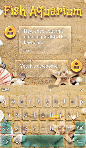 Fish Keyboard + 3D Wallpaper - Image screenshot of android app
