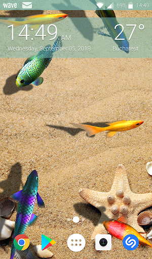 Fish Keyboard + ۳D Wallpaper - عکس برنامه موبایلی اندروید