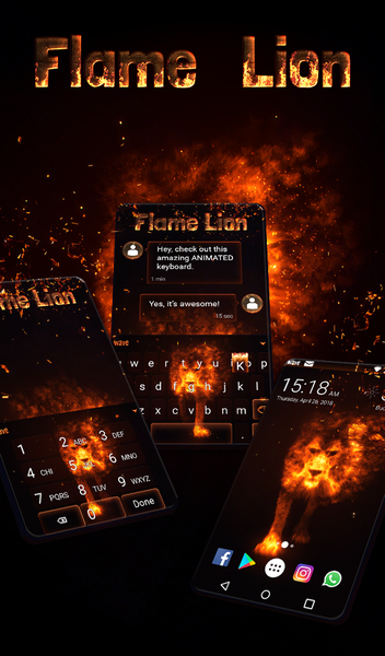 Flame Lion Wallpaper HD Theme - عکس برنامه موبایلی اندروید