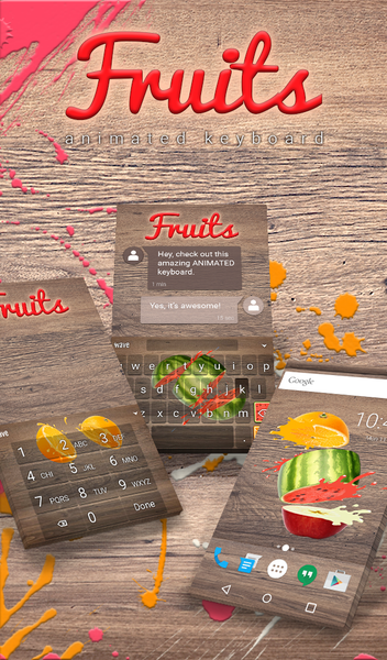 Fruits Animated Keyboard - Image screenshot of android app