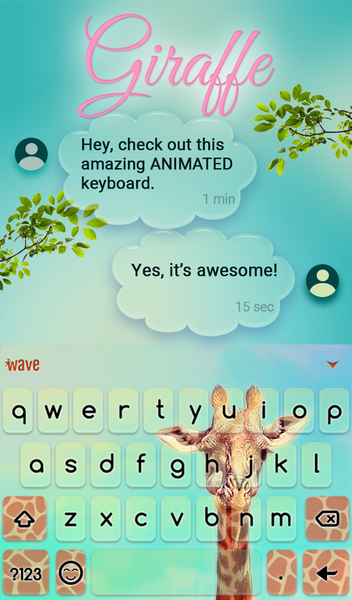 Giraffe Keyboard & Wallpaper - عکس برنامه موبایلی اندروید