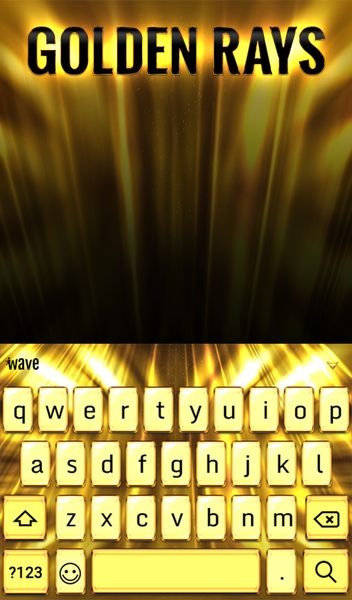 Golden Rays Animated Keyboard - Image screenshot of android app
