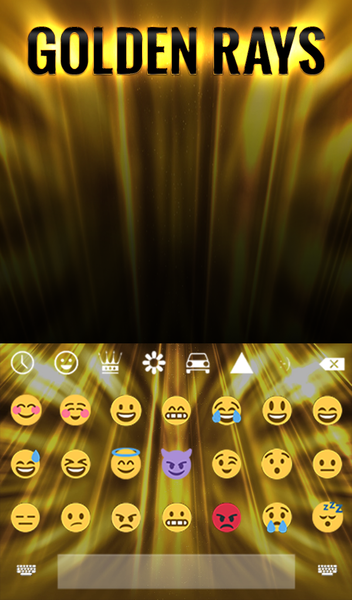 Golden Rays Animated Keyboard - عکس برنامه موبایلی اندروید