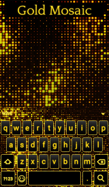 Gold Mosaic Animated Keyboard - عکس برنامه موبایلی اندروید