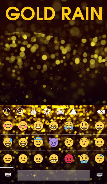 Gold Rain Animated Keyboard - عکس برنامه موبایلی اندروید