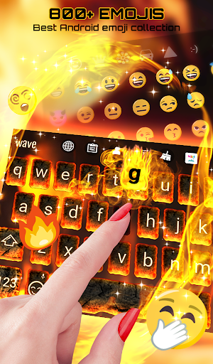 Burning Keyboard Wallpaper HD - Image screenshot of android app