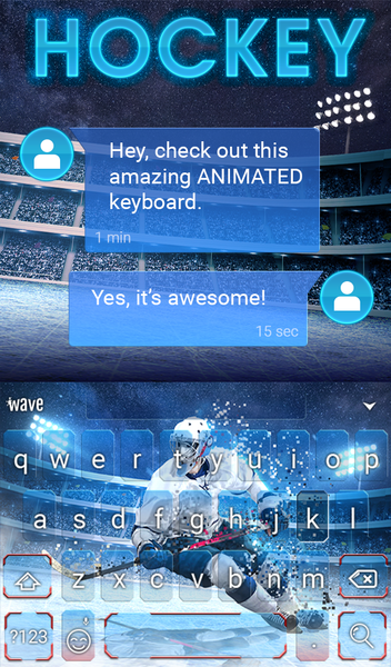 Hockey Animated Keyboard - Image screenshot of android app