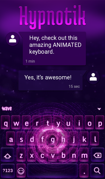Hypnotik Animated Keyboard - عکس برنامه موبایلی اندروید