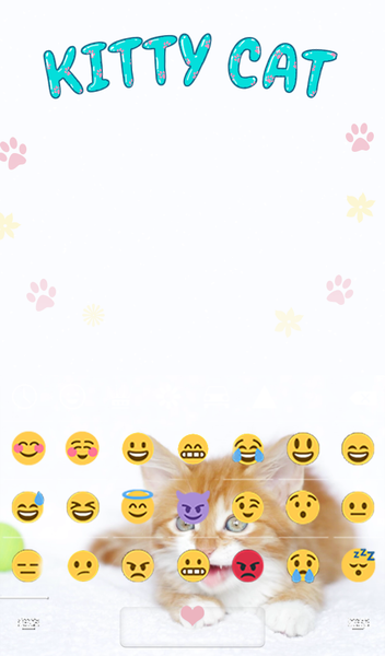 Kitty Cat Keyboard & Wallpaper - عکس برنامه موبایلی اندروید