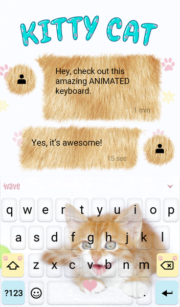 Kitty Cat Keyboard & Wallpaper - عکس برنامه موبایلی اندروید