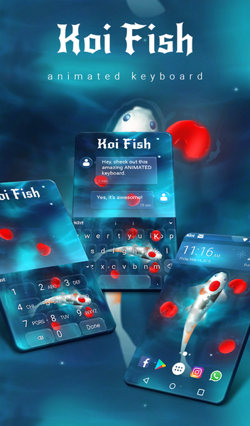 Koi Fish Keyboard & Wallpaper - عکس برنامه موبایلی اندروید