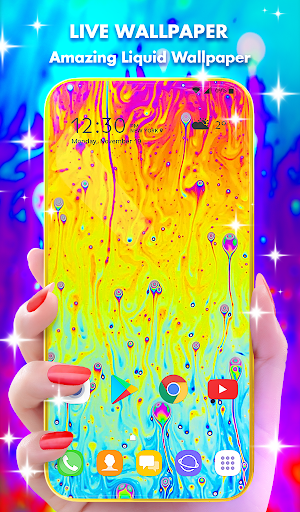 Liquid Rainbow Wallpaper Theme - Image screenshot of android app