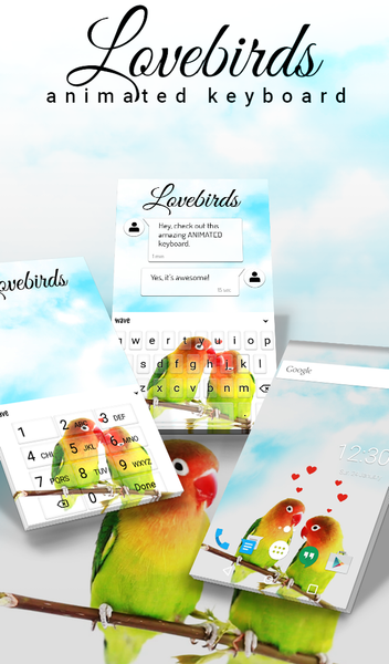 Lovebirds Keyboard + Wallpaper - عکس برنامه موبایلی اندروید