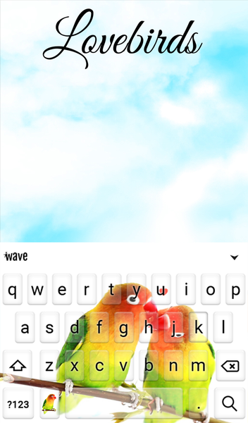 Lovebirds Keyboard + Wallpaper - Image screenshot of android app