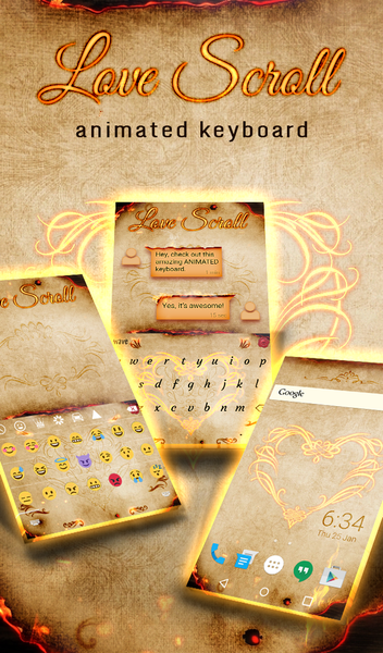 Love Scroll Animated Keyboard - Image screenshot of android app