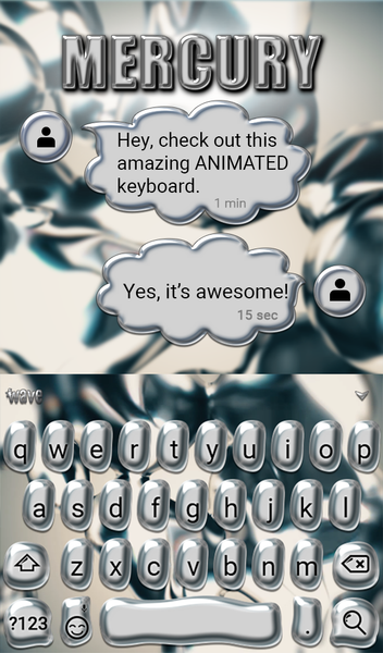 Mercury Animated Keyboard - عکس برنامه موبایلی اندروید