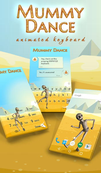Mummy Dance Keyboard Theme HD - Image screenshot of android app