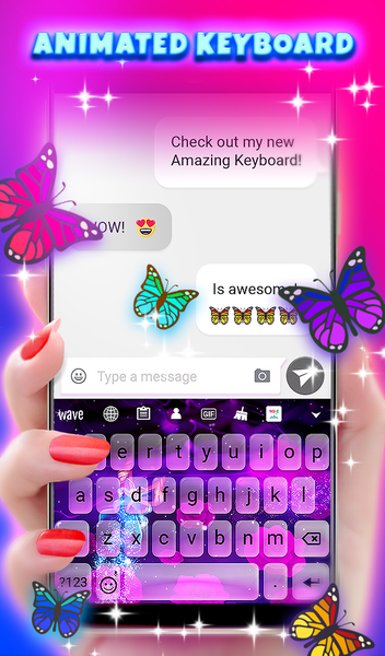 Neon Butterflies Wallpaper HD - عکس برنامه موبایلی اندروید