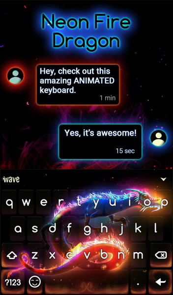 Neon Fire Dragon & Wallpaper - عکس برنامه موبایلی اندروید