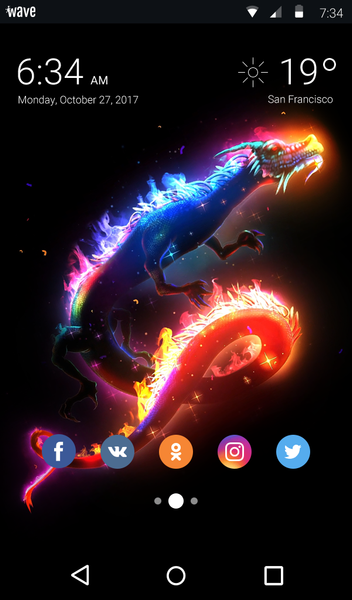 Neon Fire Dragon & Wallpaper - عکس برنامه موبایلی اندروید