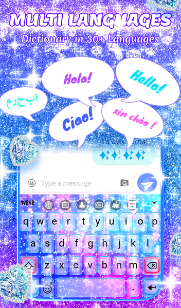 Neon Glitter Wallpaper Theme - عکس برنامه موبایلی اندروید