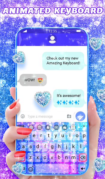 Neon Glitter Wallpaper Theme - Image screenshot of android app