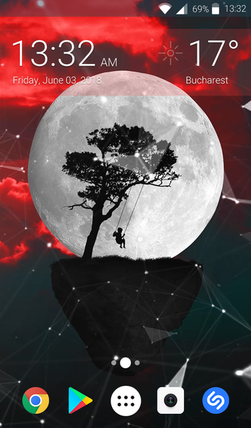 Moon Live Wallpaper Theme - عکس برنامه موبایلی اندروید