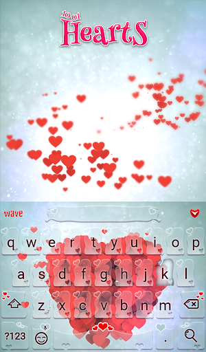 Hearts Live Wallpaper Keyboard - Image screenshot of android app