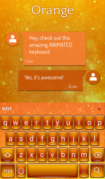 Orange Animated Keyboard - عکس برنامه موبایلی اندروید