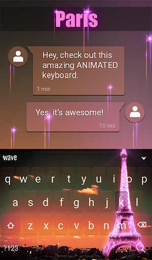 Paris Wallpaper Keyboard Theme - عکس برنامه موبایلی اندروید