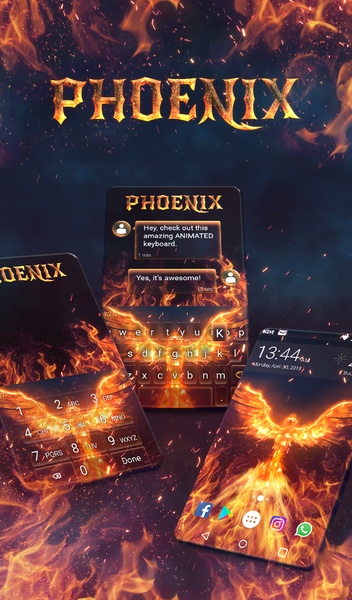 Phoenix Keyboard & Wallpaper - Image screenshot of android app