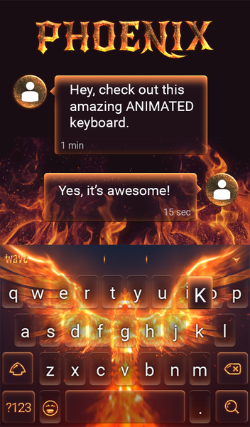 Phoenix Keyboard & Wallpaper - عکس برنامه موبایلی اندروید