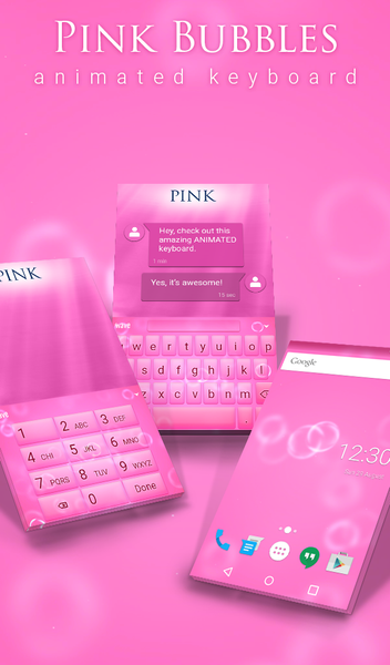 Pink Bubbles Wallpaper - Image screenshot of android app