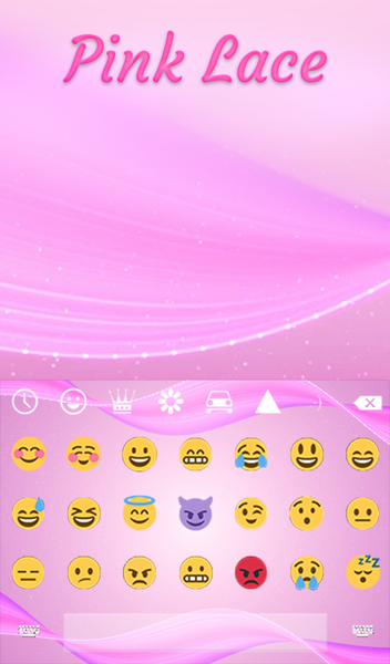 Pink Lace Animated Keyboard - عکس برنامه موبایلی اندروید