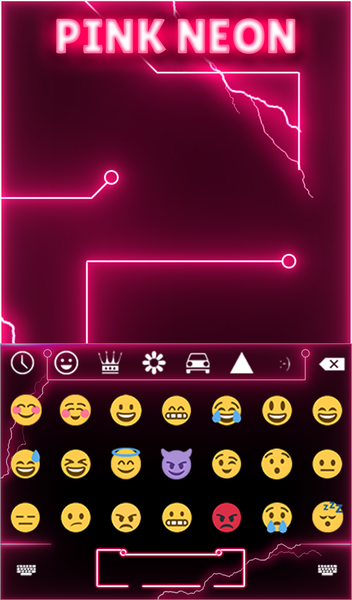 Pink Neon Keyboard & Wallpaper - عکس برنامه موبایلی اندروید